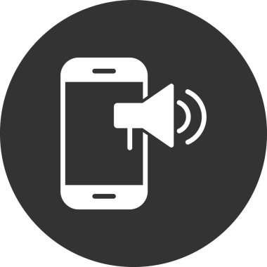 Cep telefonu simgesi, vektör illüstrasyonu 