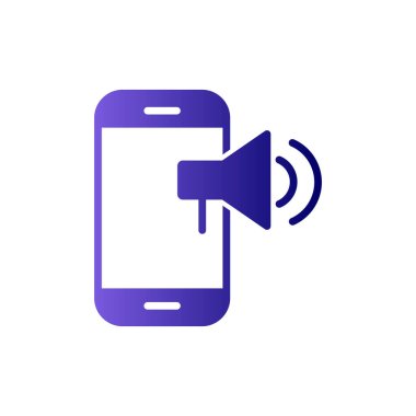 Cep telefonu simgesi, vektör illüstrasyonu 