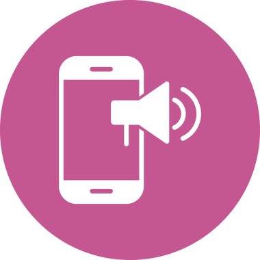 Cep telefonu simgesi, vektör illüstrasyonu 