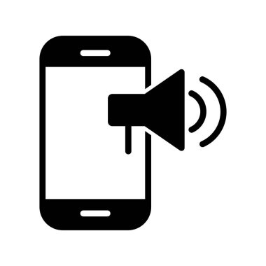 Cep telefonu simgesi, vektör illüstrasyonu 