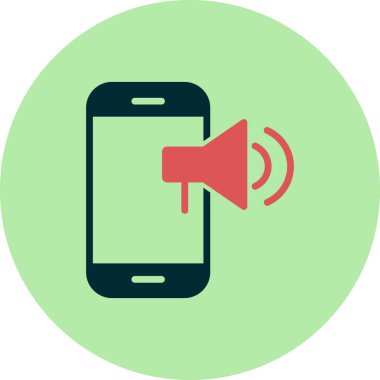 Cep telefonu simgesi, vektör illüstrasyonu 