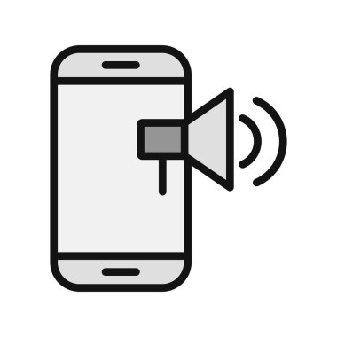 Cep telefonu simgesi, vektör illüstrasyonu 