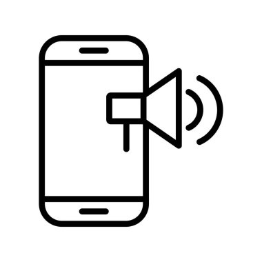 Cep telefonu simgesi, vektör illüstrasyonu 