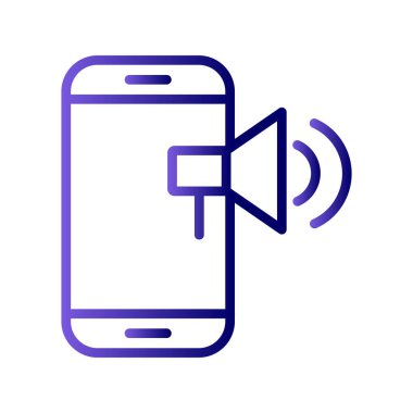 Cep telefonu simgesi, vektör illüstrasyonu 