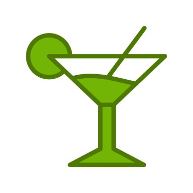 Martini. Web simgesi vektör illüstrasyonu