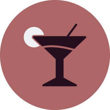 Martini. Web simgesi vektör illüstrasyonu