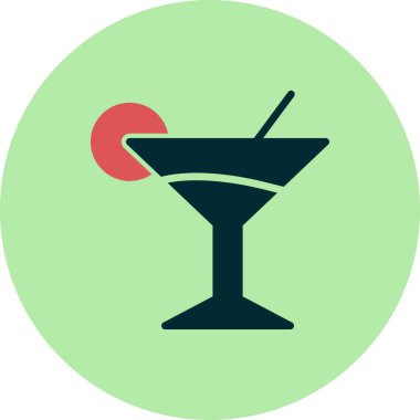 Martini. Web simgesi vektör illüstrasyonu