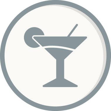 Martini. Web simgesi vektör illüstrasyonu