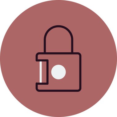 asma kilit ikon vektör çizimi