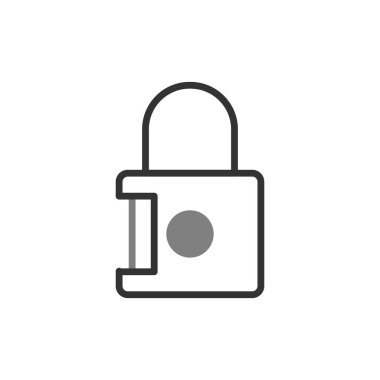 asma kilit ikon vektör çizimi