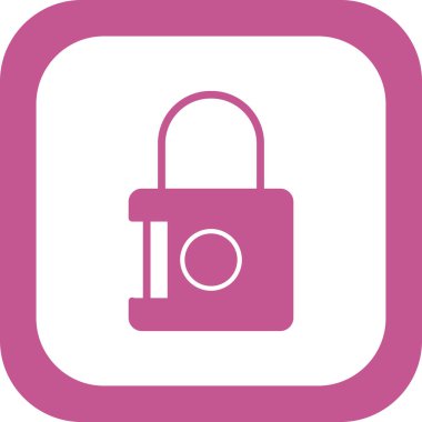 asma kilit ikon vektör çizimi