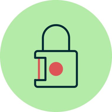 asma kilit ikon vektör çizimi