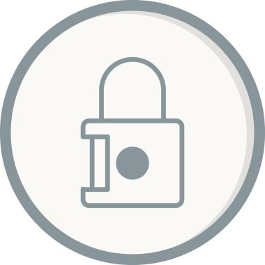 asma kilit ikon vektör çizimi