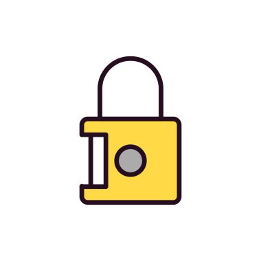 asma kilit ikon vektör çizimi