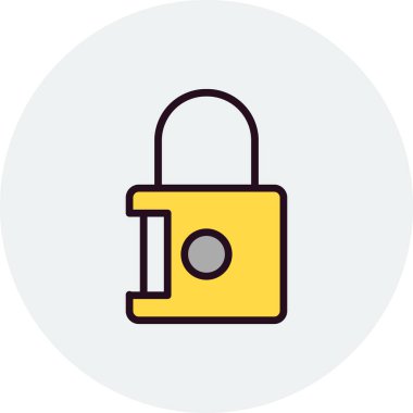 asma kilit ikon vektör çizimi