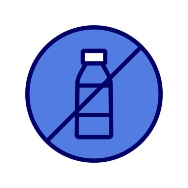 Plastik Yok simgesinin vektör çizimi