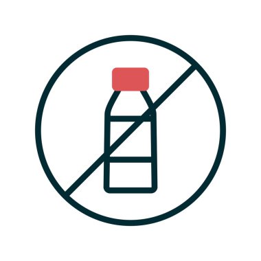 Plastik Yok simgesinin vektör çizimi