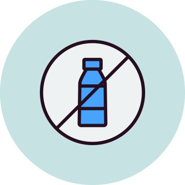 Plastik Yok simgesinin vektör çizimi