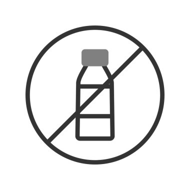 Plastik Yok simgesinin vektör çizimi