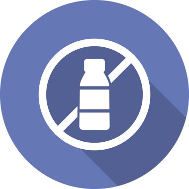 Plastik Yok simgesinin vektör çizimi