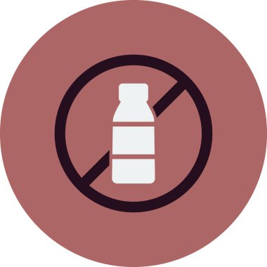 Plastik Yok simgesinin vektör çizimi