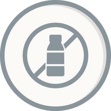 Plastik Yok simgesinin vektör çizimi