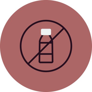 Plastik Yok simgesinin vektör çizimi