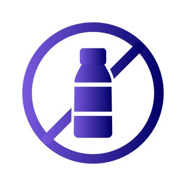 Plastik Yok simgesinin vektör çizimi