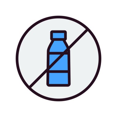 Plastik Yok simgesinin vektör çizimi