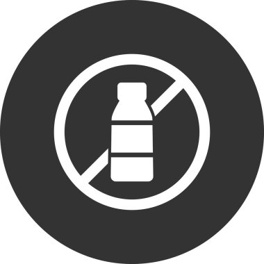 Plastik Yok simgesinin vektör çizimi