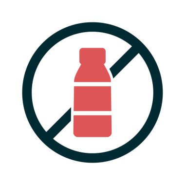 Plastik Yok simgesinin vektör çizimi