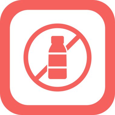 Plastik Yok simgesinin vektör çizimi