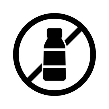 Plastik Yok simgesinin vektör çizimi