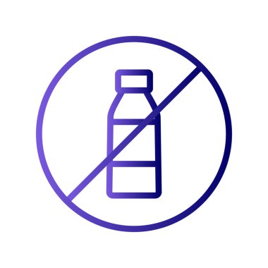 Plastik Yok simgesinin vektör çizimi