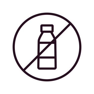 Plastik Yok simgesinin vektör çizimi