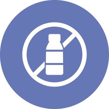 Plastik Yok simgesinin vektör çizimi