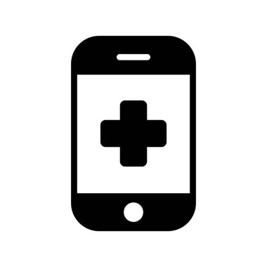 Çevrimiçi Tıbbi Uygulama simgesi, vektör illüstrasyonu