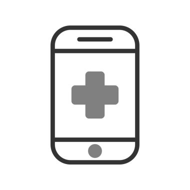 Çevrimiçi Tıbbi Uygulama simgesi, vektör illüstrasyonu