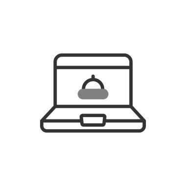 Çevrimiçi Düzen simgesi, vektör illüstrasyonu 