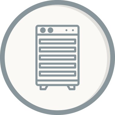 Modern Oda Soğutucu simgesinin vektör çizimi