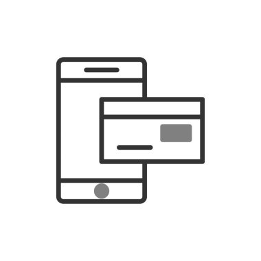 çevrimiçi ödeme vektörü simgesi