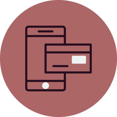 çevrimiçi ödeme vektörü simgesi