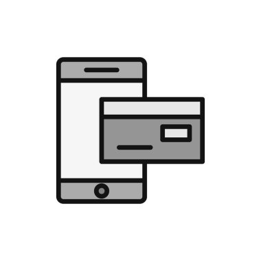 çevrimiçi ödeme vektörü simgesi