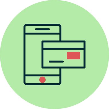 çevrimiçi ödeme vektörü simgesi