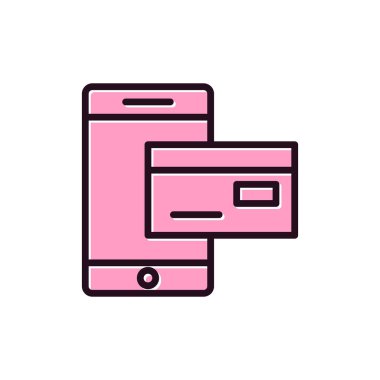 çevrimiçi ödeme vektörü simgesi