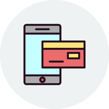 çevrimiçi ödeme vektörü simgesi