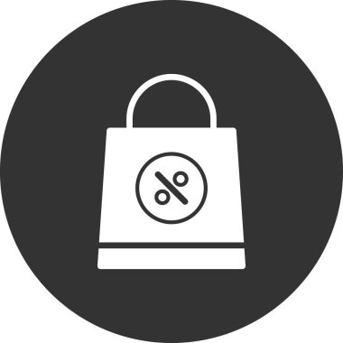 Alışveriş poşeti ikon vektör illüstrasyonu