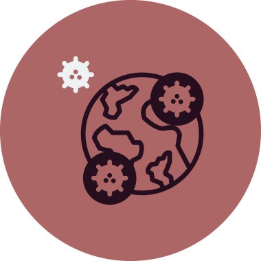 Salgın. Web simgesi basit illüstrasyon