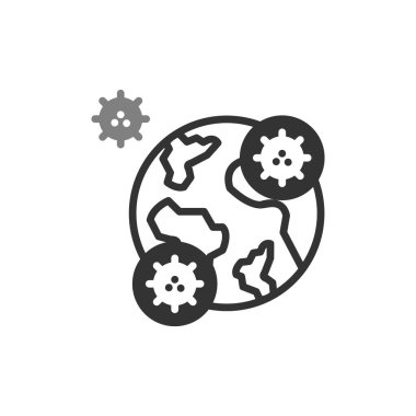 Salgın. Web simgesi basit illüstrasyon