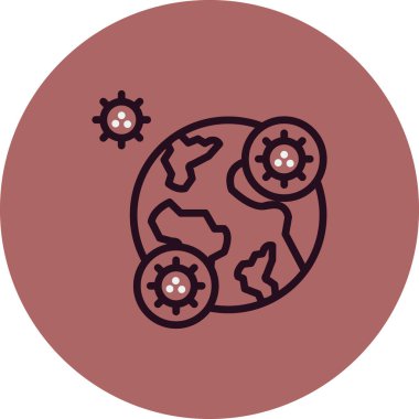 Salgın. Web simgesi basit illüstrasyon